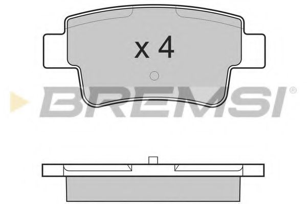 Комплект тормозных колодок, дисковый тормоз BREMSI BP3228