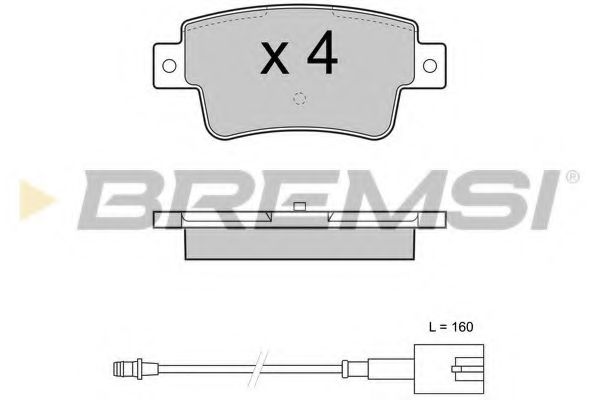 Комплект тормозных колодок, дисковый тормоз BREMSI BP3427