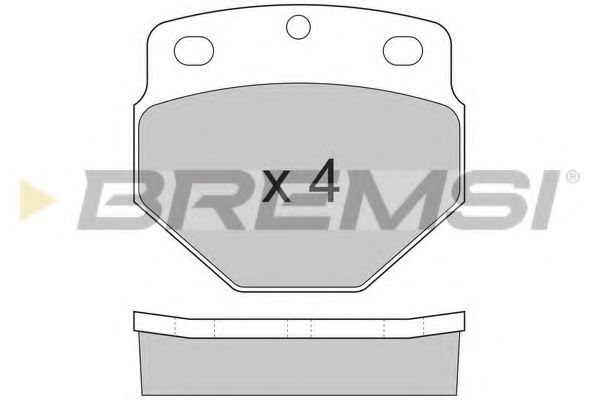 Комплект тормозных колодок, дисковый тормоз BREMSI 20747