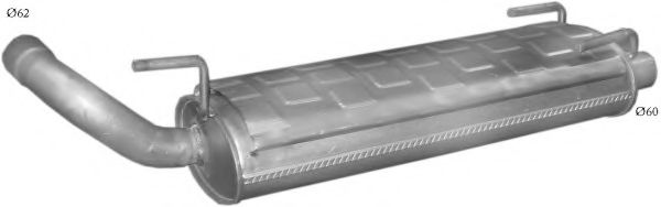 Глушитель выхлопных газов конечный POLMO 4910