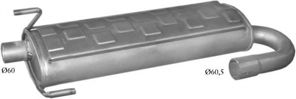 Глушитель выхлопных газов конечный POLMO 4912