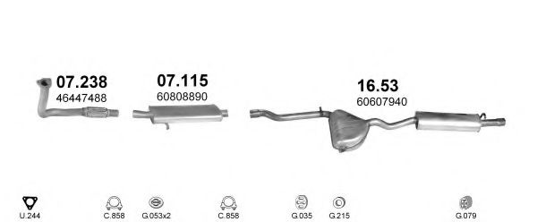 Система выпуска ОГ POLMO POLMO00435