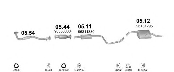 Система выпуска ОГ POLMO POLMO20182
