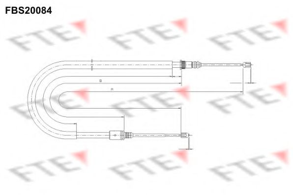 Трос, стояночная тормозная система FTE FBS20084