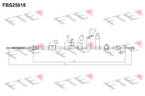 Трос, стояночная тормозная система FTE FBS25018