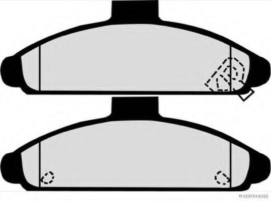 Комплект тормозных колодок, дисковый тормоз HERTH+BUSS JAKOPARTS J3600503