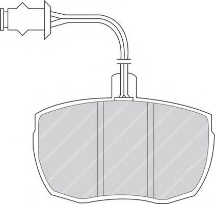 Комплект тормозных колодок, дисковый тормоз FERODO FDB841