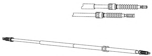 Трос, стояночная тормозная система FERODO FHB432634