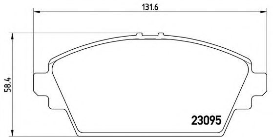 Комплект тормозных колодок, дисковый тормоз BREMBO P 56 044