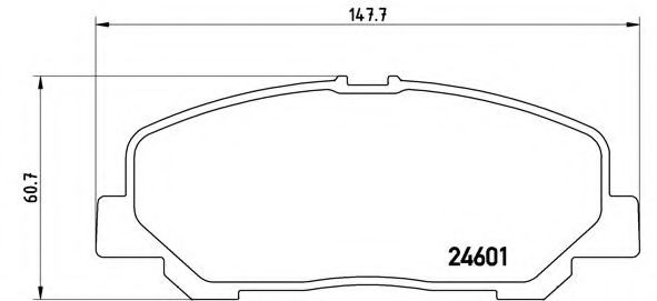 Комплект тормозных колодок, дисковый тормоз BREMBO P 83 099