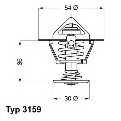 Термостат, охлаждающая жидкость WAHLER 3159.82D