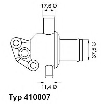 Термостат, охлаждающая жидкость WAHLER 410007.87D