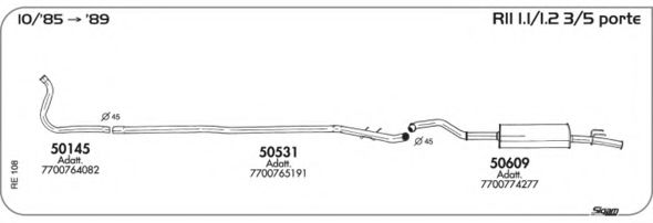 Система выпуска ОГ AKS DASIS SGRE108