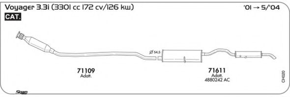 Система выпуска ОГ AKS DASIS SGCH020
