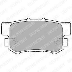Комплект тормозных колодок, дисковый тормоз DELPHI LP1507