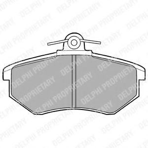 Комплект тормозных колодок, дисковый тормоз DELPHI LP424