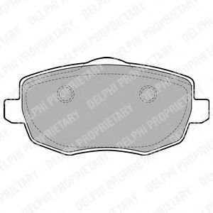 Комплект тормозных колодок, дисковый тормоз DELPHI LP1934