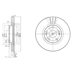 Тормозной диск DELPHI BG2697