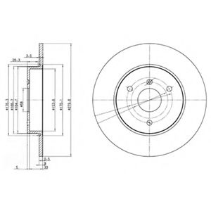 Тормозной диск DELPHI BG3526