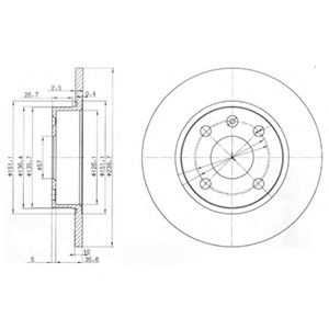 Тормозной диск DELPHI BG3771
