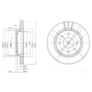 Тормозной диск DELPHI BG3805