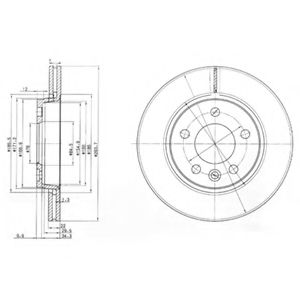 Тормозной диск DELPHI BG3893