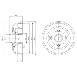 Тормозной барабан DELPHI BF471