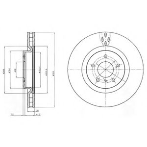 Тормозной диск DELPHI BG4162C