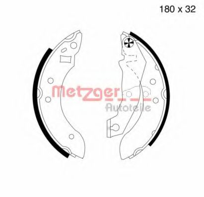 Комплект тормозных колодок METZGER MG 364