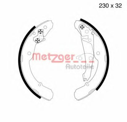 Комплект тормозных колодок METZGER MG 705