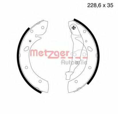 Комплект тормозных колодок METZGER MG 708