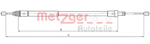 Трос, стояночная тормозная система METZGER 10.4581