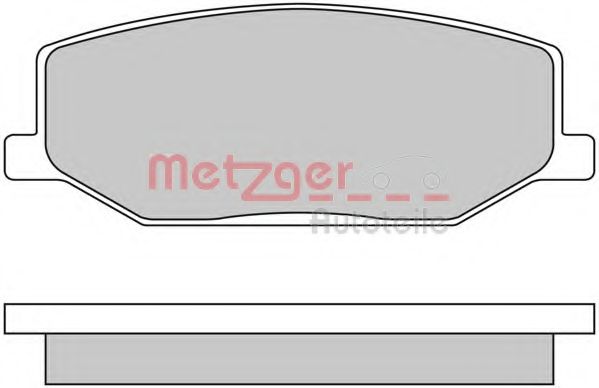 Комплект тормозных колодок, дисковый тормоз METZGER 1170259