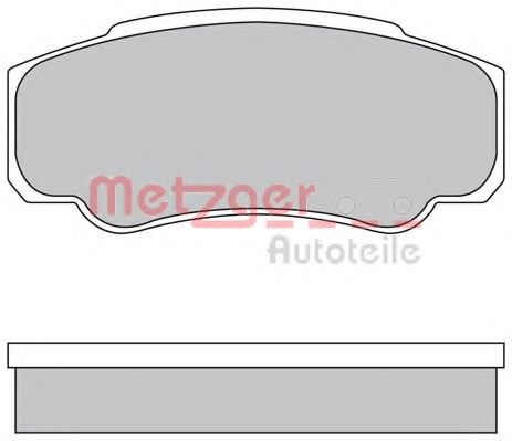 Комплект тормозных колодок, дисковый тормоз METZGER 1170381