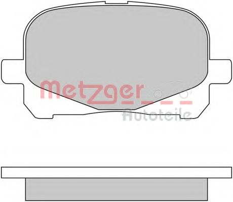 Комплект тормозных колодок, дисковый тормоз METZGER 1170495