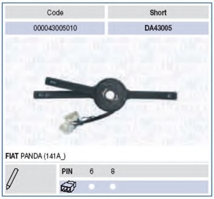 Выключатель на колонке рулевого управления MAGNETI MARELLI 43005