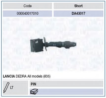 Выключатель на колонке рулевого управления MAGNETI MARELLI 43017