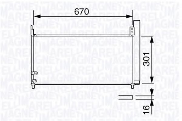 Конденсатор, кондиционер MAGNETI MARELLI 350203694000