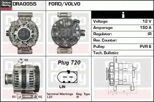 Генератор DELCO REMY DRA0055