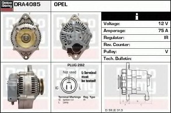Генератор DELCO REMY DRA4085