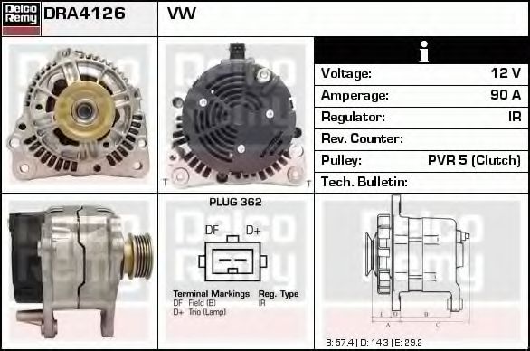 Генератор DELCO REMY DRA4126