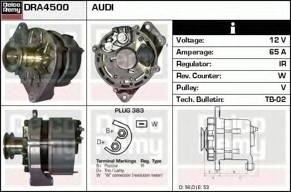 Генератор DELCO REMY DRA4500