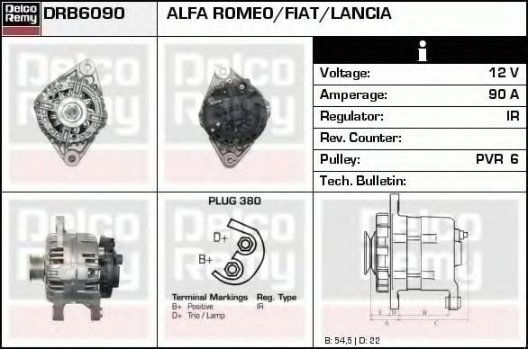 Генератор DELCO REMY DRB6090