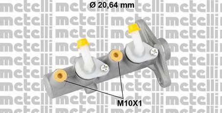 Главный тормозной цилиндр METELLI 05-0827