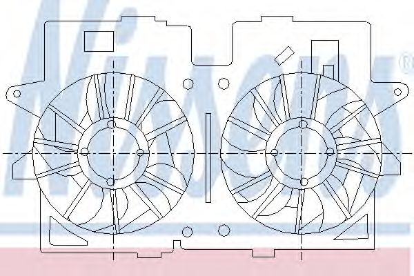 Вентилятор, охлаждение двигателя NISSENS 85278