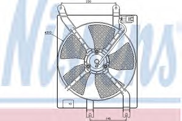 Вентилятор, конденсатор кондиционера NISSENS 85357