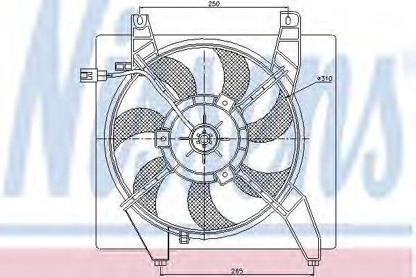 Вентилятор, охлаждение двигателя NISSENS 85363