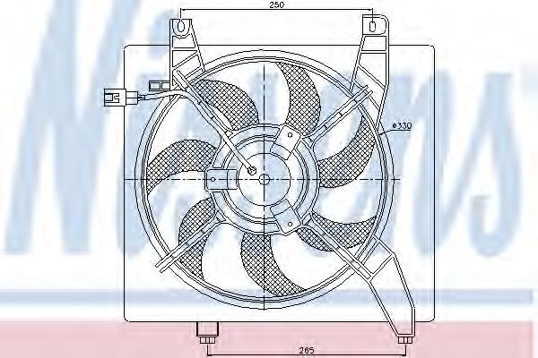 Вентилятор, охлаждение двигателя NISSENS 85364