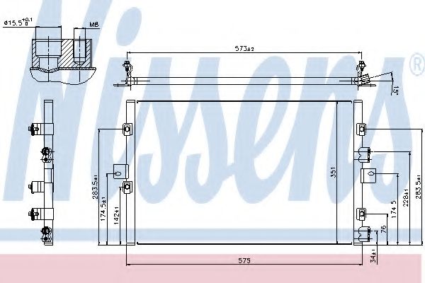 Конденсатор, кондиционер NISSENS 940307