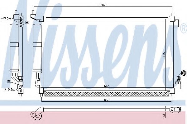 Конденсатор, кондиционер NISSENS 940476